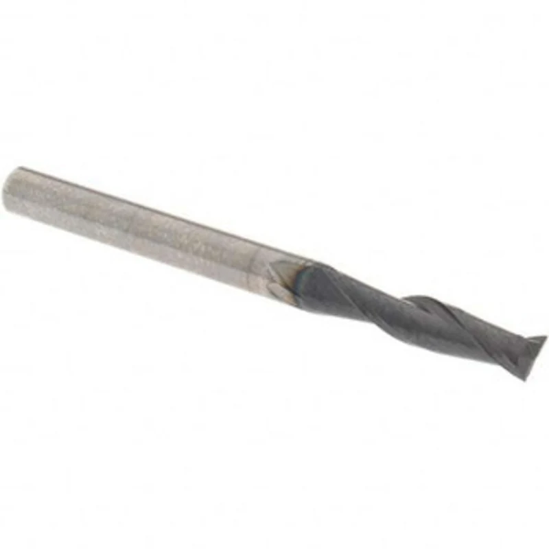 OSG 1/8, 1/2 LOC, 1/8 Shank Diam, 1-1/2 OAL, 2 Flute, Solid Carbide Square End Mill Single End, TiAlN Finish, Spiral ...
